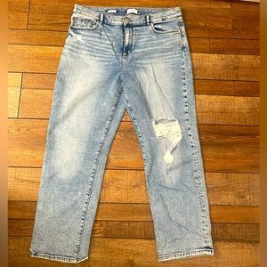 Women’s Loft Outlet Straight Distressed Jeans Size 14